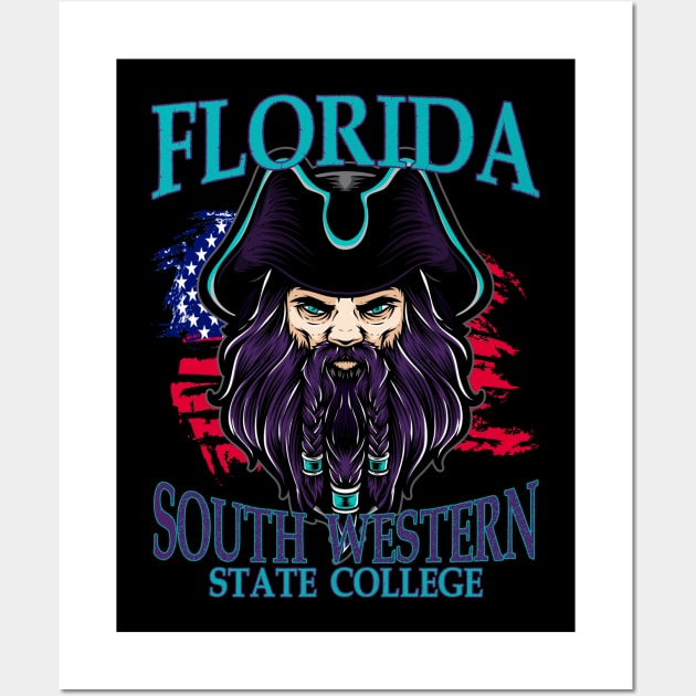 Florida SouthWestern State College Buccaneer United States Wall Art by Joaddo